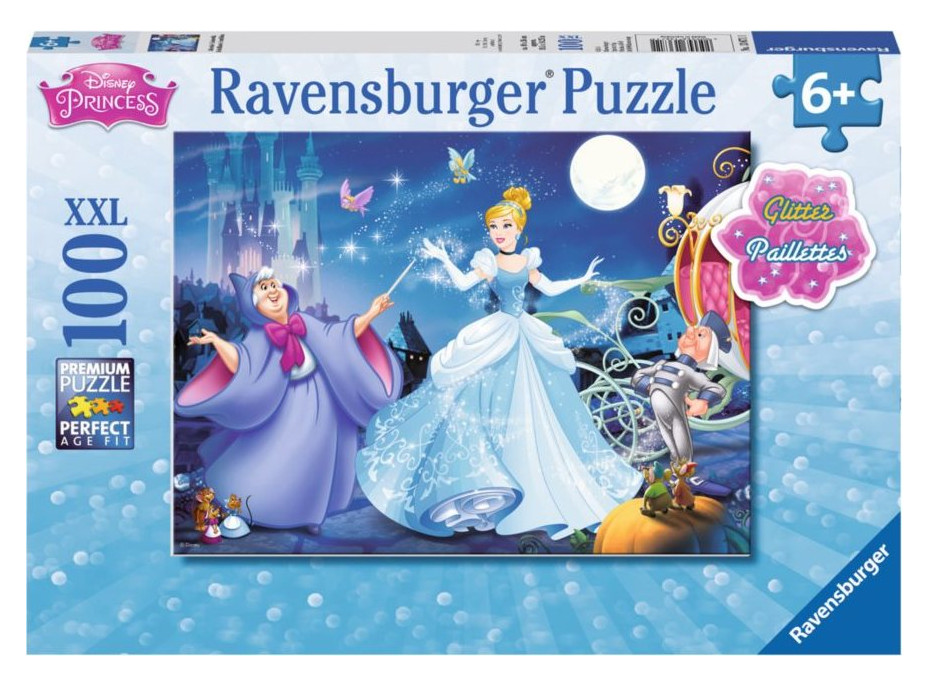 RAVENSBURGER Trblietavé puzzle Popoluška XXL 100 dielikov
