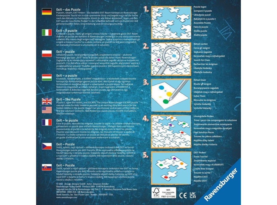 RAVENSBURGER Únikové EXIT puzzle Kids Kúzelný les 368 dielikov