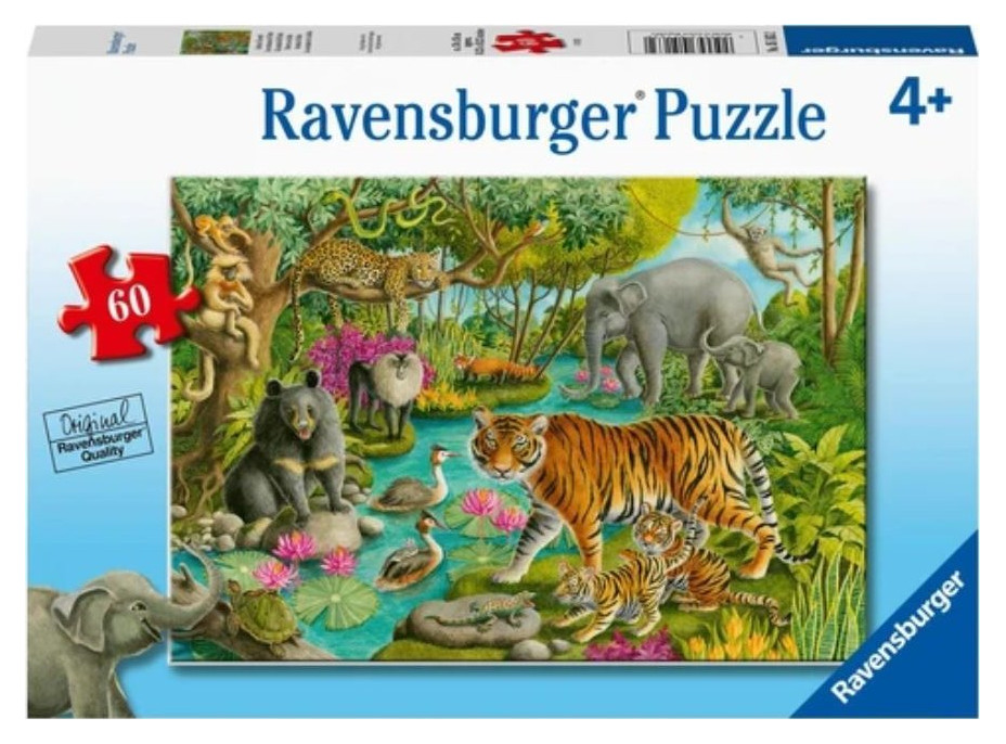 RAVENSBURGER Puzzle Indický les 60 dielikov