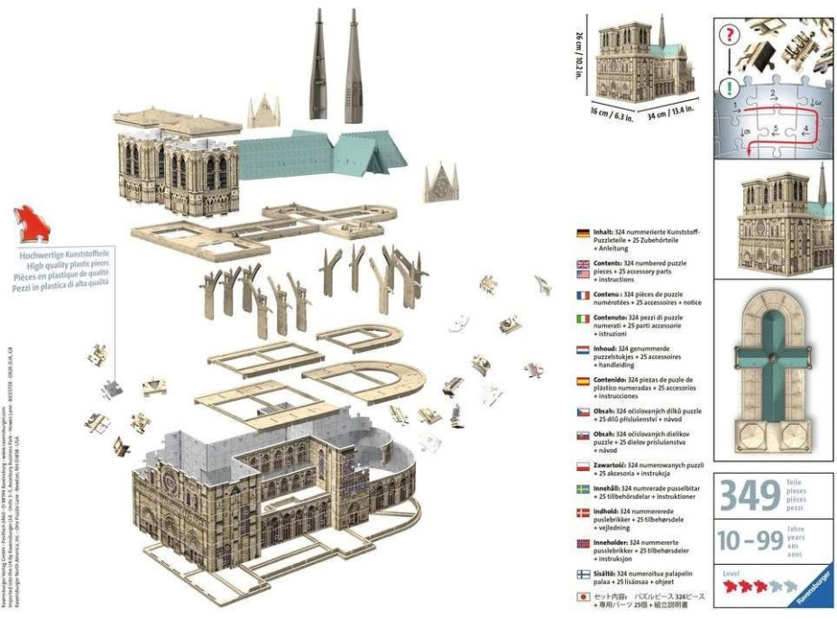 RAVENSBURGER 3D puzzle Katedrála Notre-Dame, Paríž 324 dielikov