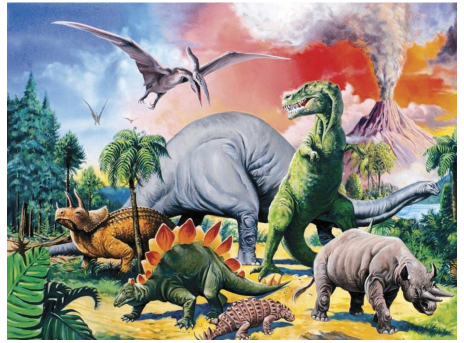 RAVENSBURGER Puzzle Medzi dinosaurami XXL 100 dielikov