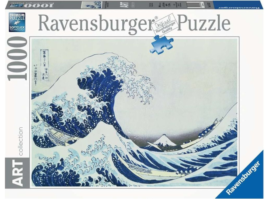 RAVENSBURGER Puzzle Art Collection: Veľká vlna pri pobreží Kanagawy 1000 dielikov