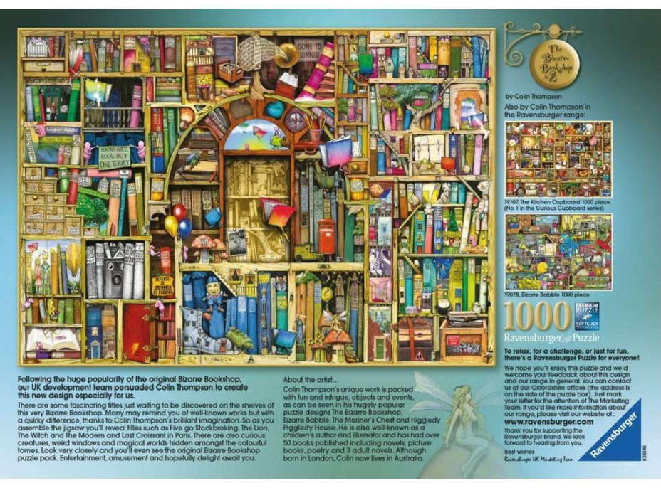 RAVENSBURGER Puzzle Bizarná knižnica 2, 1000 dielikov