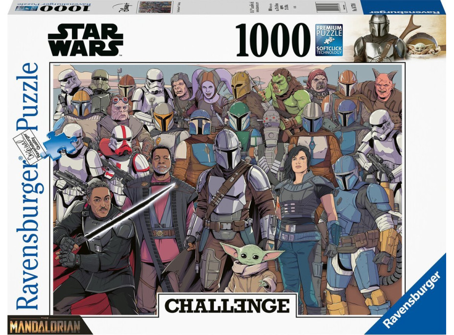 RAVENSBURGER Puzzle Challenge: Star Wars Baby Yoda 1000 dielikov