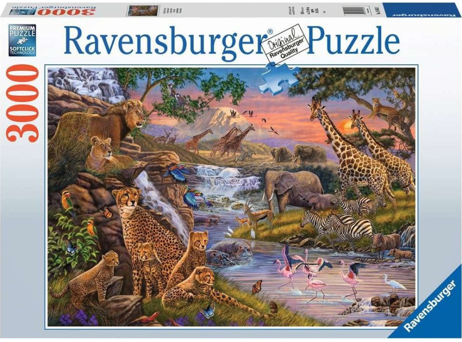 RAVENSBURGER Puzzle Kráľovstvo zvierat 3000 dielikov