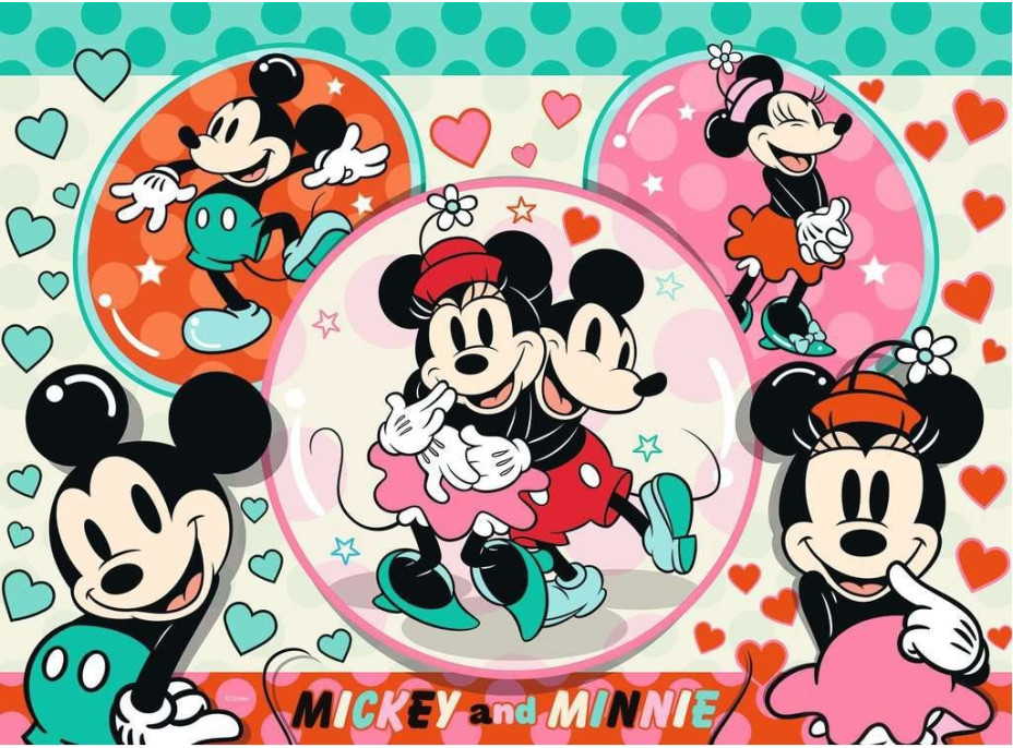 RAVENSBURGER Puzzle Mickey a Minnie: Vysnívaný pár XXL 150 dielikov