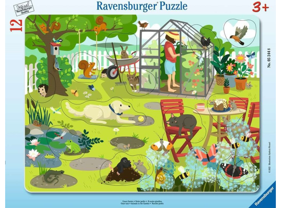 RAVENSBURGER Vkladačka Naša záhrada 12 dielikov