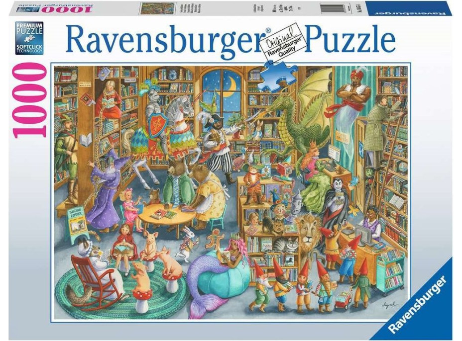 RAVENSBURGER Puzzle Polnoc v knižnici 1000 dielikov