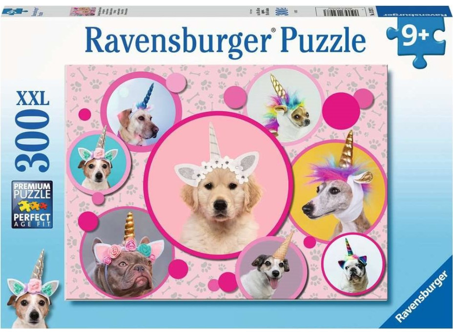 RAVENSBURGER Puzzle Roztomilí psie jednorožce XXL 300 dielikov