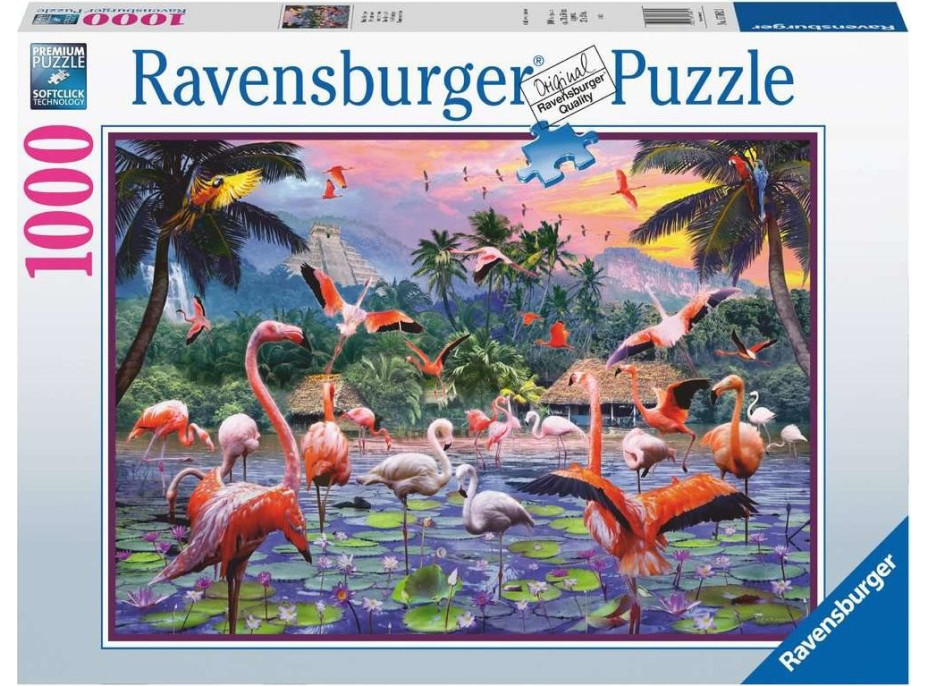 RAVENSBURGER Puzzle Ružoví plameniaky 1000 dielikov