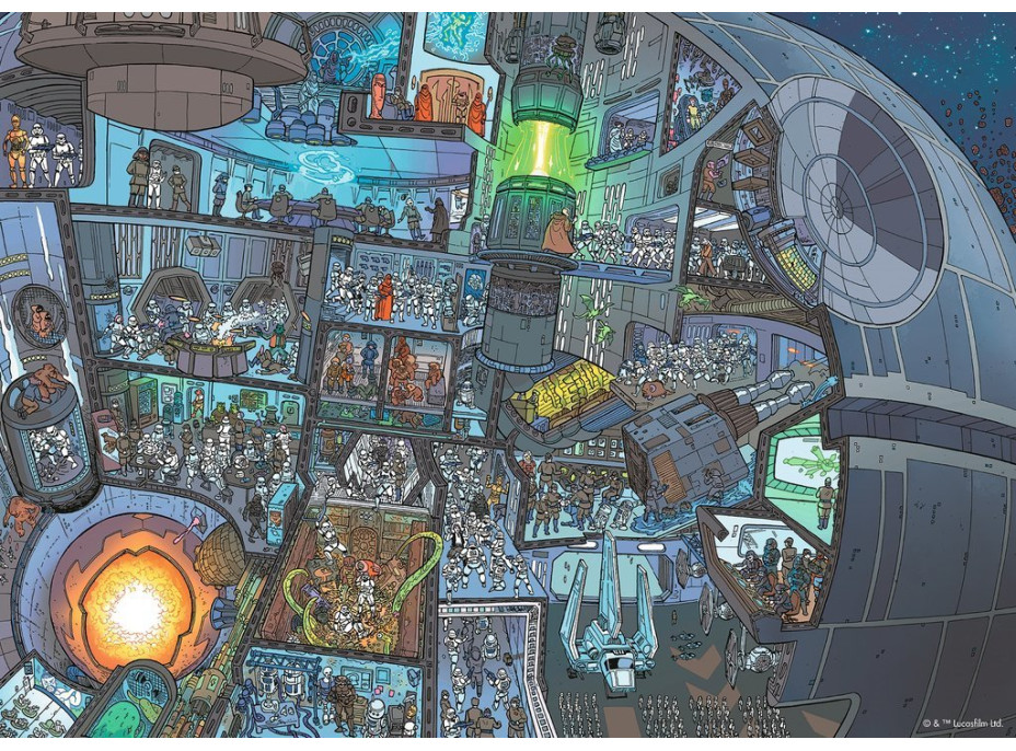 RAVENSBURGER Puzzle Star Wars: Kde je Žvejkal? 1000 dielikov