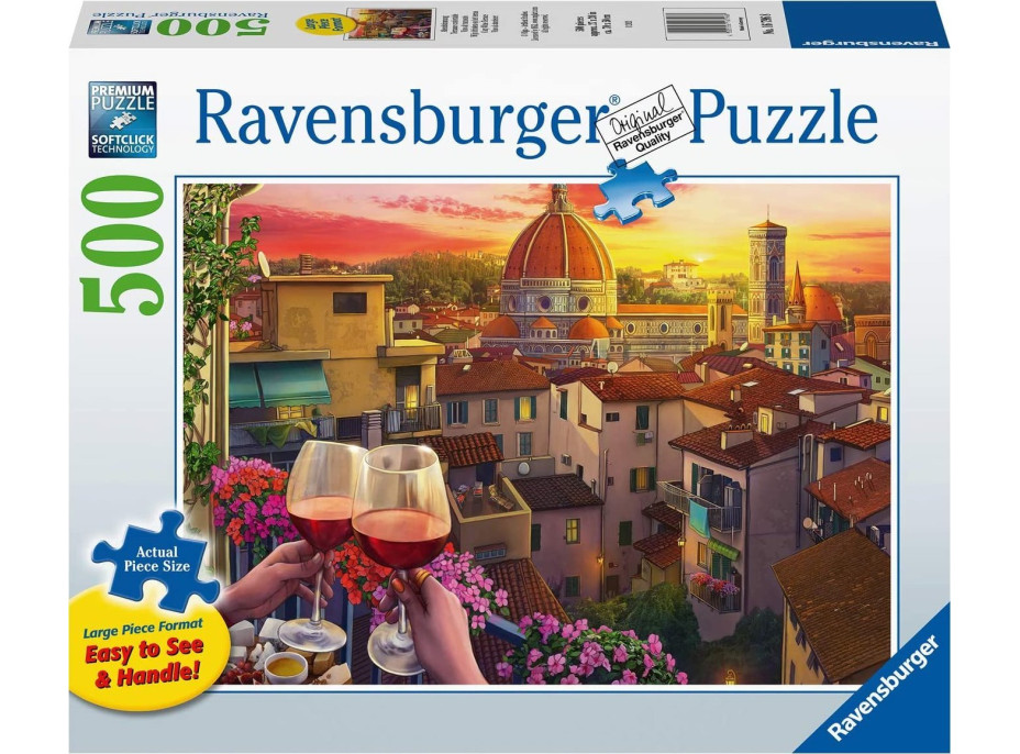 RAVENSBURGER Puzzle Útulné miesta: Terasa vo Florencii XXL 500 dielikov