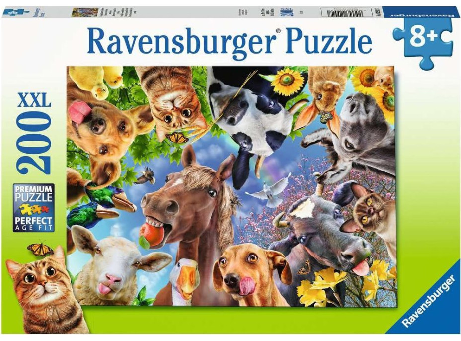 RAVENSBURGER Puzzle Veselé zvieratká zo statku XXL 200 dielikov