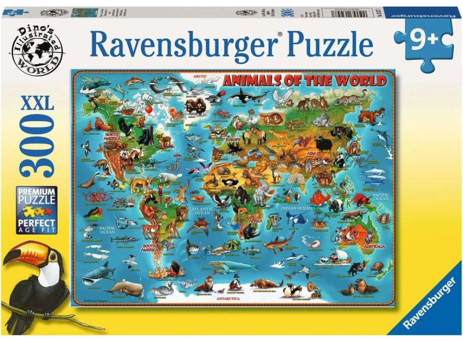 RAVENSBURGER Puzzle Zvieratá sveta XXL 300 dielikov