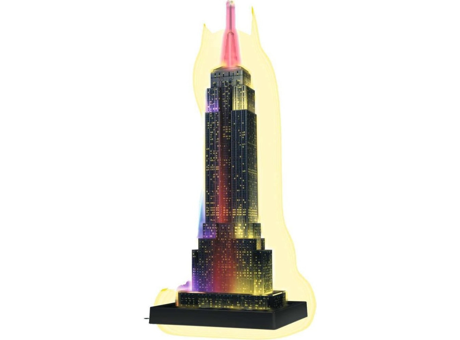 RAVENSBURGER Svietiace 3D puzzle Nočná edícia Empire State Building 216 dielikov