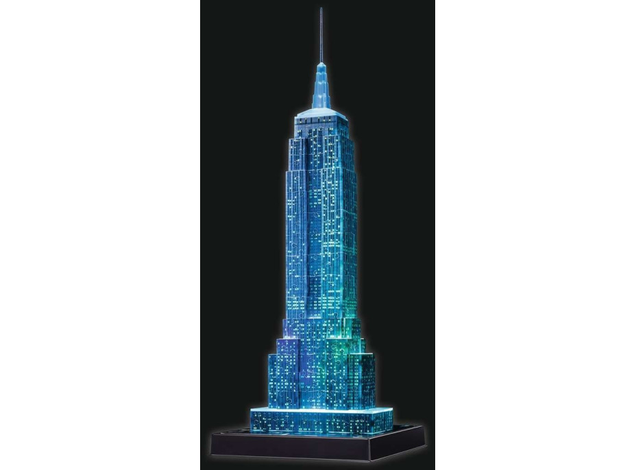 RAVENSBURGER Svietiace 3D puzzle Nočná edícia Empire State Building 216 dielikov