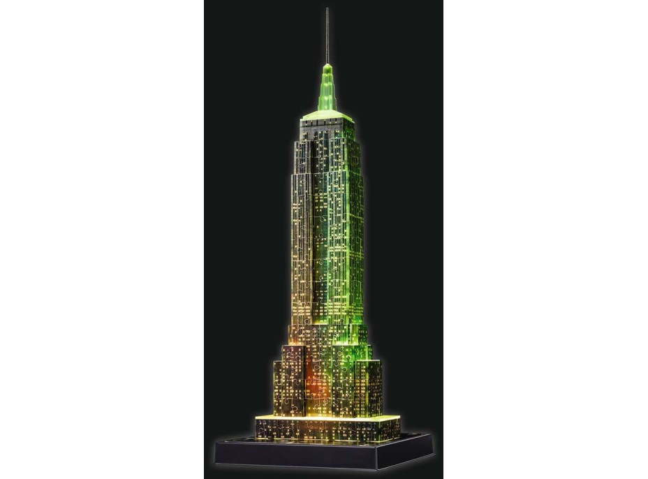 RAVENSBURGER Svietiace 3D puzzle Nočná edícia Empire State Building 216 dielikov