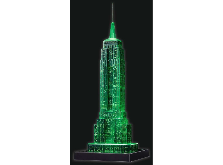 RAVENSBURGER Svietiace 3D puzzle Nočná edícia Empire State Building 216 dielikov