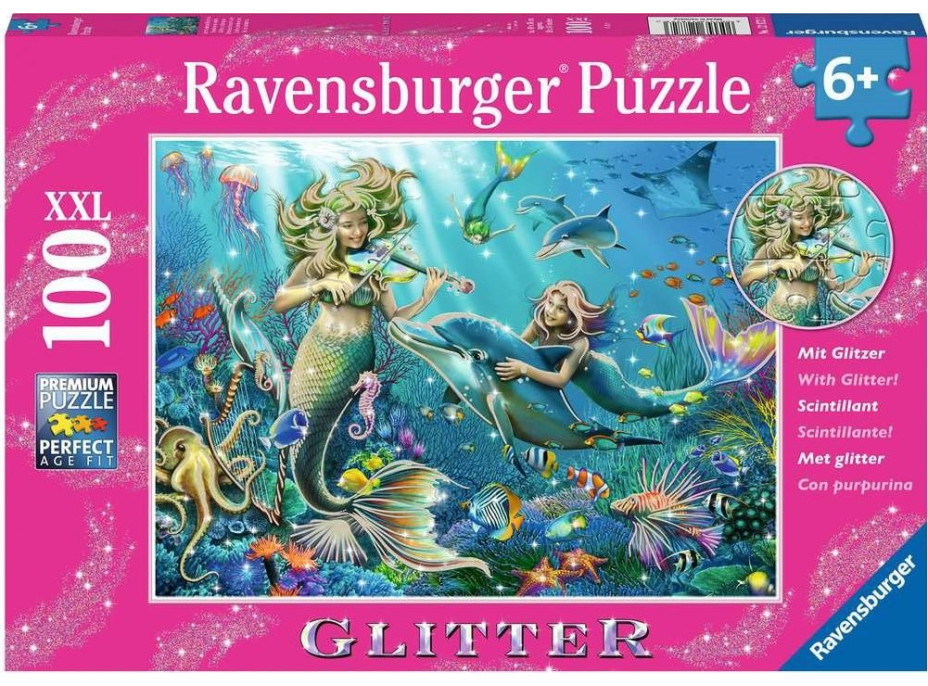 RAVENSBURGER Trblietavé puzzle Podmorské krásky XXL 100 dielikov