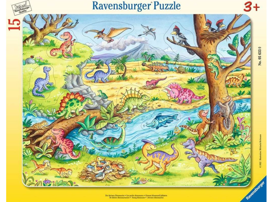 RAVENSBURGER Vkladačka Dinosaury 15 dielikov
