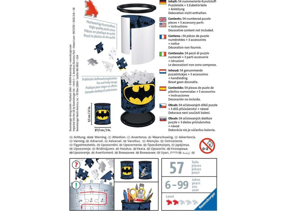 RAVENSBURGER 3D puzzle stojan: Batman 57 dielikov