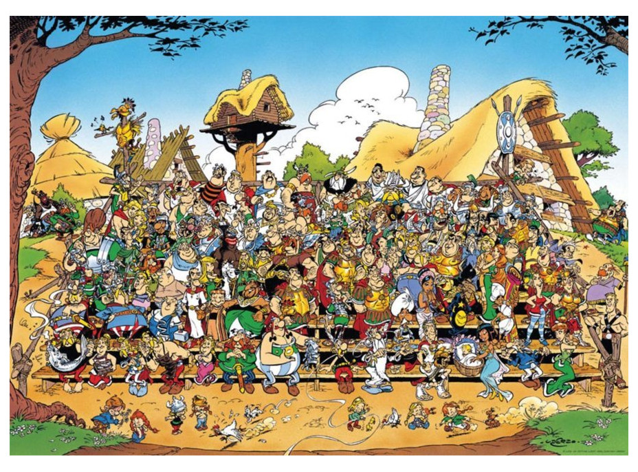 RAVENSBURGER Puzzle Asterix a Obelix: Rodinná fotka 1000 dielikov