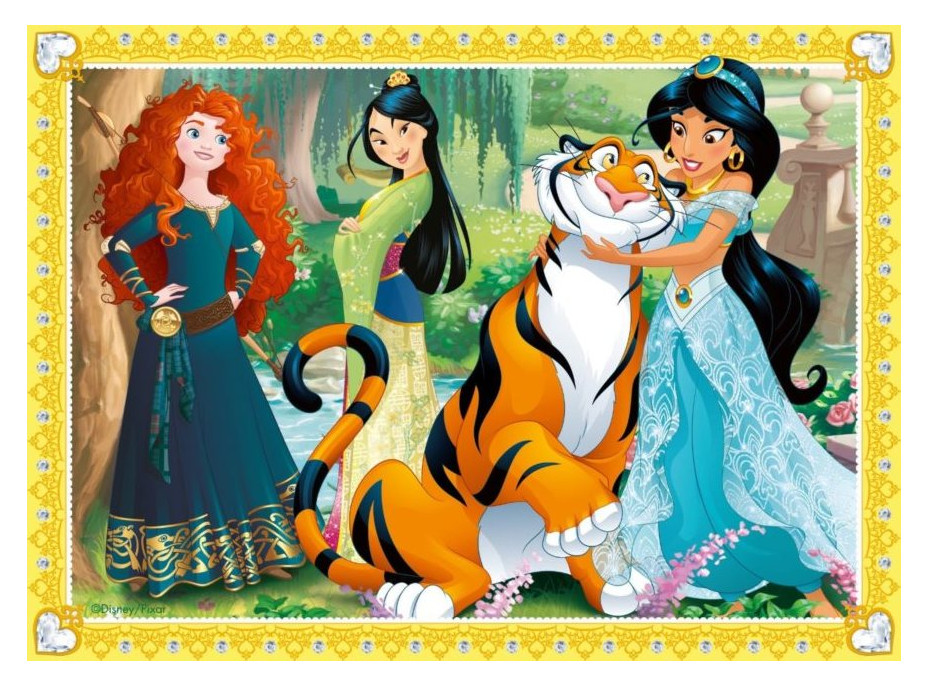 RAVENSBURGER Puzzle Disney Princezné: Láskyplná starostlivosť 4v1 (12,16,20,24 dielikov)