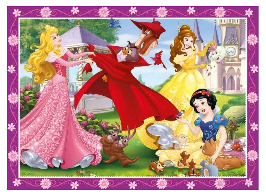 RAVENSBURGER Puzzle Disney Princezné: Láskyplná starostlivosť 4v1 (12,16,20,24 dielikov)