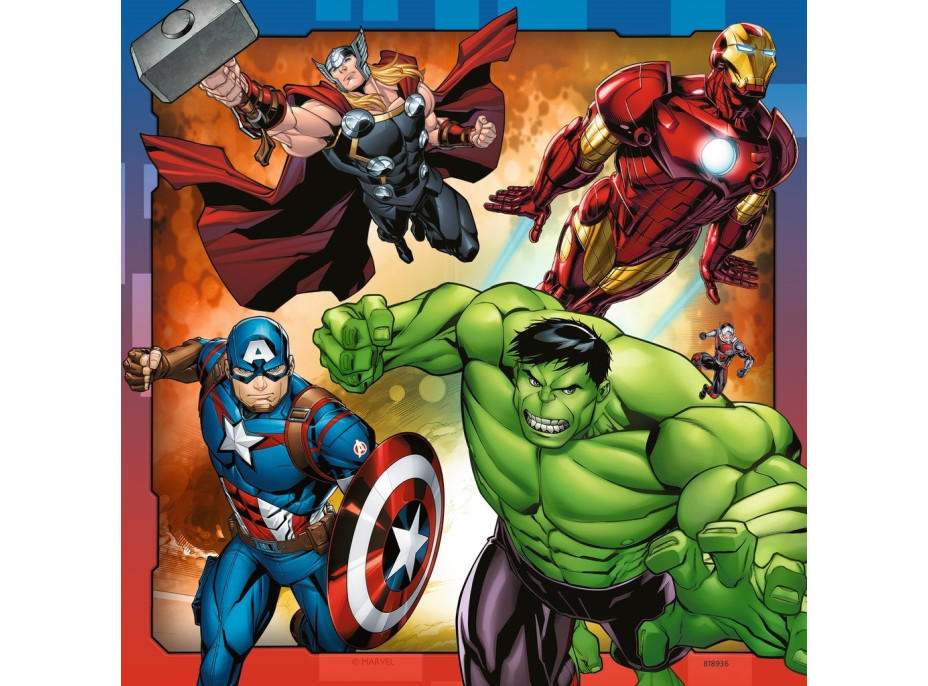 RAVENSBURGER Puzzle Avengers 3x49 dielikov