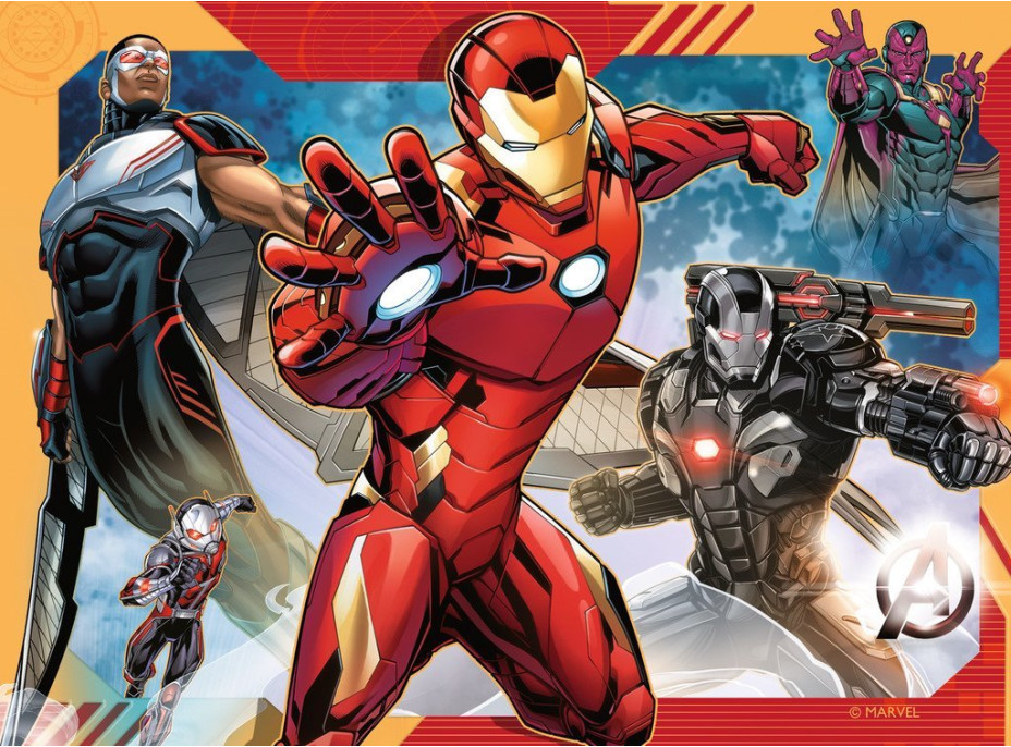RAVENSBURGER Puzzle Avengers: Najmocnejší hrdinovia krajiny 4v1 (12,16,20,24 dielikov)
