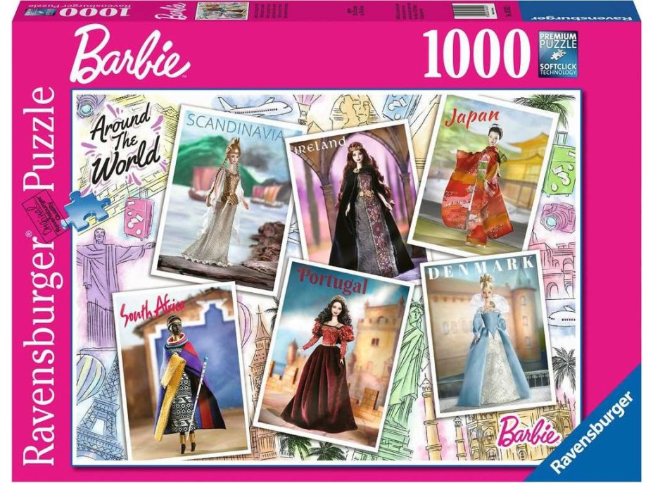 RAVENSBURGER Puzzle Barbie: Okolo sveta 1000 dielikov