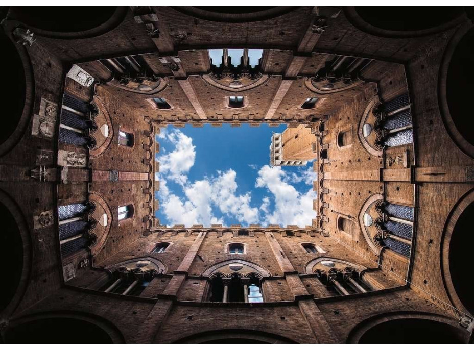 RAVENSBURGER Puzzle Cortile della Podestà, Palazzo Pubblico, Siena, Taliansko 1000 dielikov