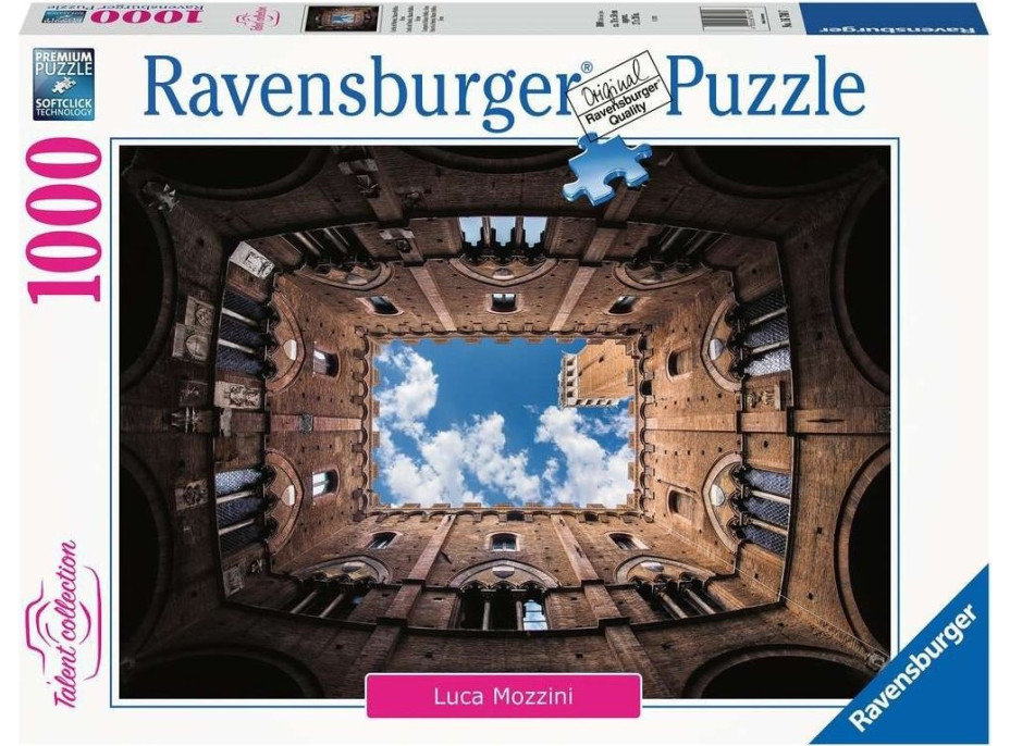 RAVENSBURGER Puzzle Cortile della Podestà, Palazzo Pubblico, Siena, Taliansko 1000 dielikov