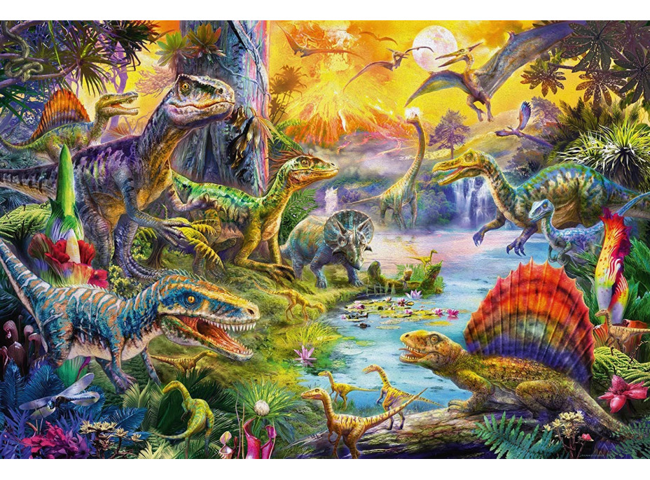 SCHMIDT Puzzle Dinosaury 60 dielikov + darček (figúrky dinosaurov)