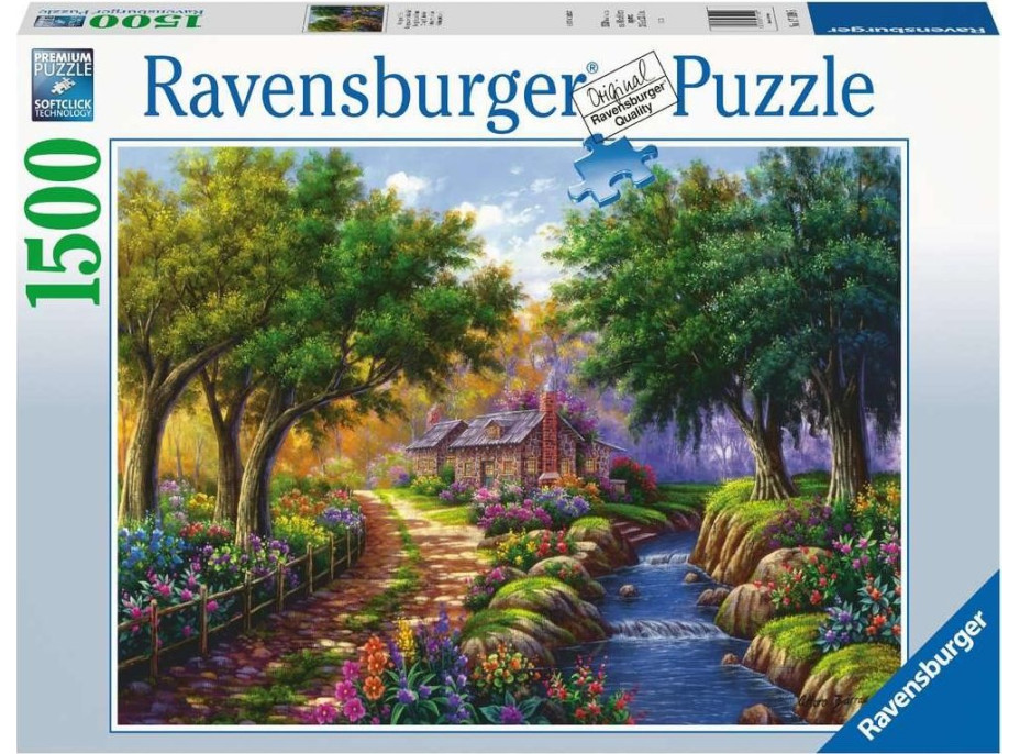 RAVENSBURGER Puzzle Domček pri rieke 1500 dielikov