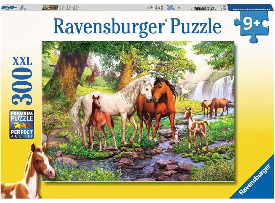 RAVENSBURGER Puzzle Kone pri rieke XXL 300 dielikov
