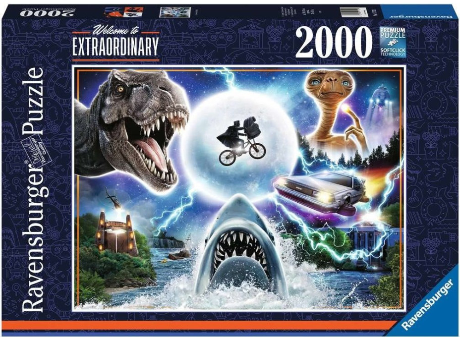 RAVENSBURGER Puzzle Kultové filmy Universal Amblin 2000 dielikov