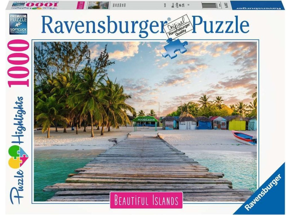 RAVENSBURGER Puzzle Nádherné ostrovy: Maledivy 1000 dielikov