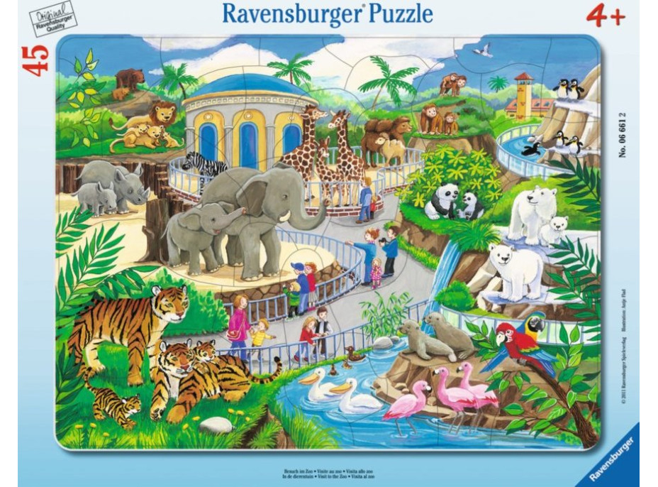 RAVENSBURGER Puzzle Návšteva v ZOO 45 dielikov