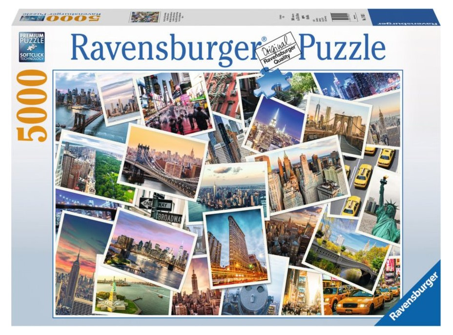 RAVENSBURGER Puzzle New York nikdy nespí 5000 dielikov