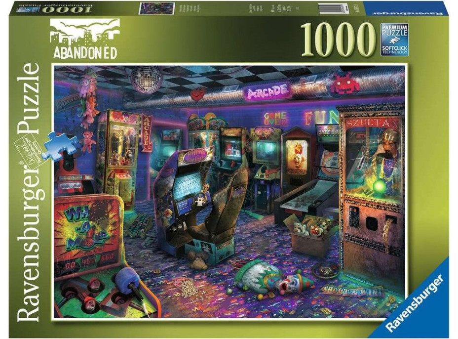 RAVENSBURGER Puzzle Opustené miesta: Zabudnutá herňa 1000 dielikov