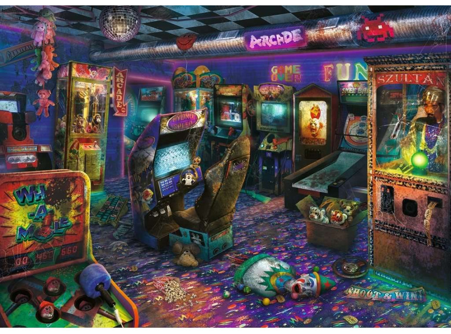 RAVENSBURGER Puzzle Opustené miesta: Zabudnutá herňa 1000 dielikov