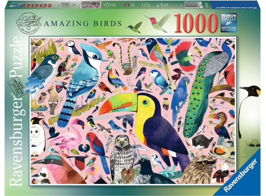 RAVENSBURGER Puzzle Úžasné vtáky 1000 dielikov