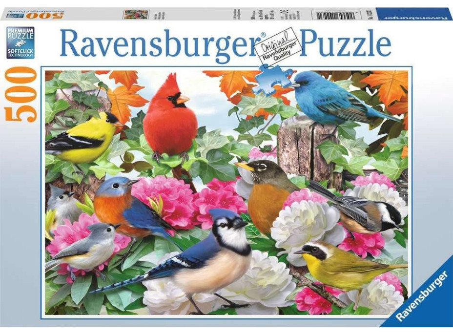 RAVENSBURGER Puzzle Záhradné vtáky 500 dielikov