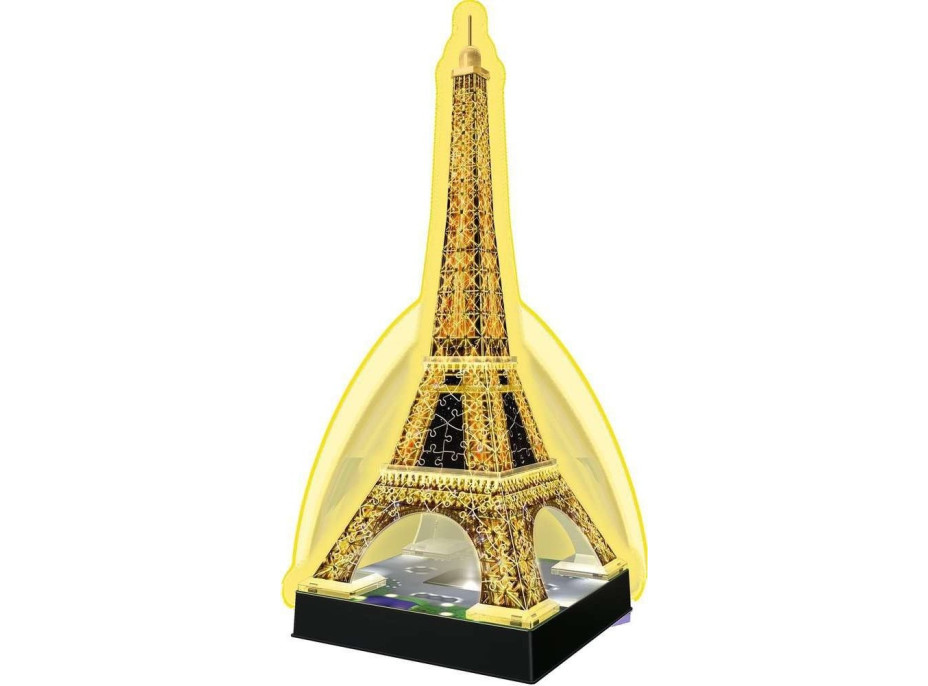 RAVENSBURGER Svietiace 3D puzzle Nočná edícia Eiffelova veža 216 dielikov