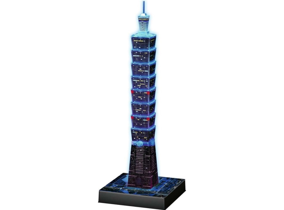 RAVENSBURGER Svietiace 3D puzzle Nočná edícia Taipei 101, Taiwan 216 dielikov