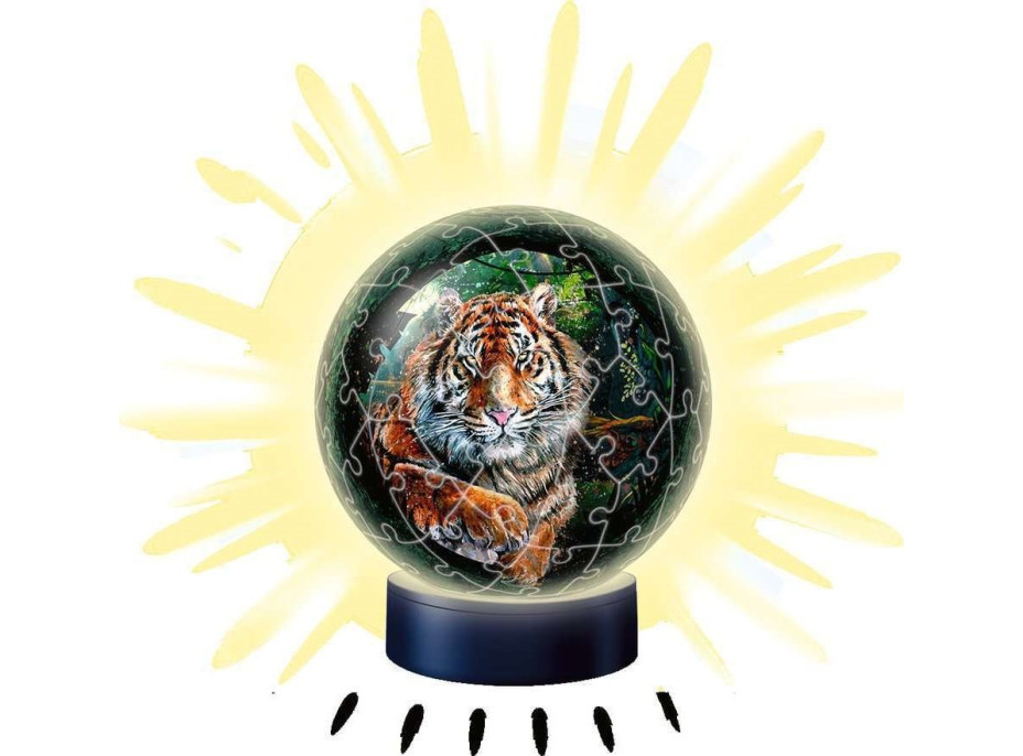 RAVENSBURGER Svietiaci puzzleball Tiger 72 dielikov