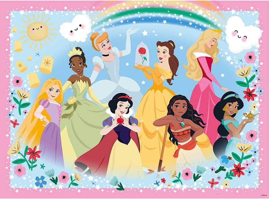 RAVENSBURGER Trblietavé puzzle Disney princeznej: Silné, krásne a neuveriteľne odvážne XXL 100 dielikov