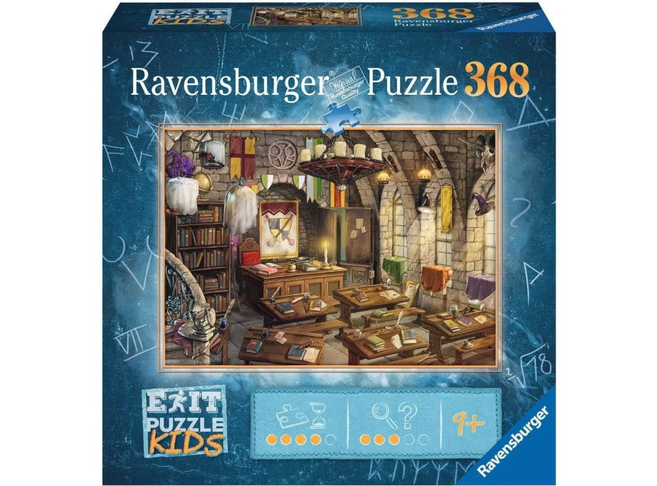 RAVENSBURGER Únikové EXIT puzzle Kids Kúzelnícka škola 368 dielikov