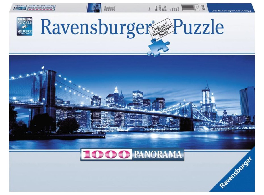 RAVENSBURGER Panoramatické puzzle Žiarivý New York 1000 dielikov